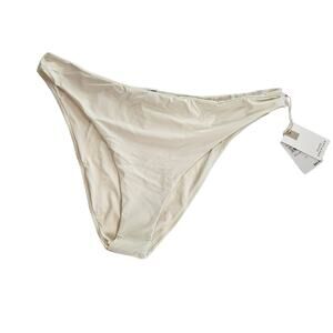 Good American Basic Better Bikini Cheeky Bottom Swim Ivory Plus 3x Pool Beach